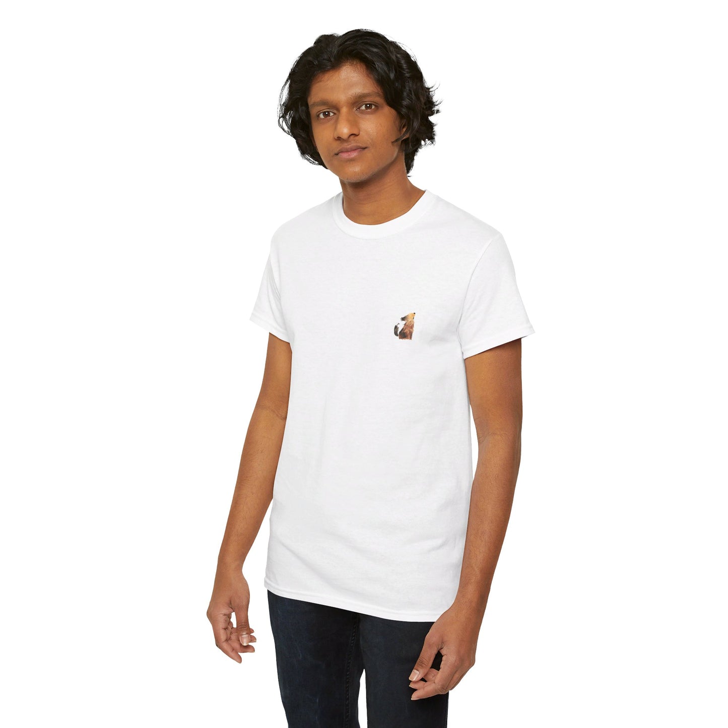 Mini Pawtrait of Golden Retriever 100% Dog Person Unisex Heavy Cotton T-shirt