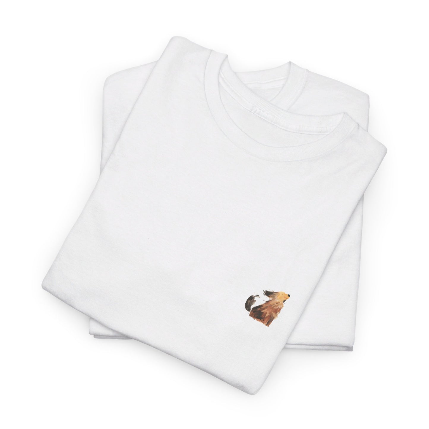 Mini Pawtrait of Golden Retriever 100% Dog Person Unisex Heavy Cotton T-shirt